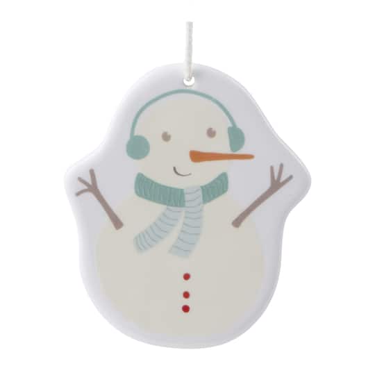Melrose Ceramic Snowman Ornaments Set